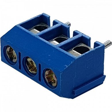 WJ301-03P Borne KRE 3 vias plástico azul 10mm (Kit 10x und)