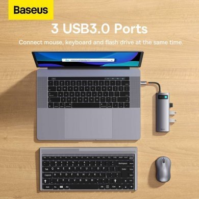 Baseus Docking Station 6 em 1 USB Tipo C