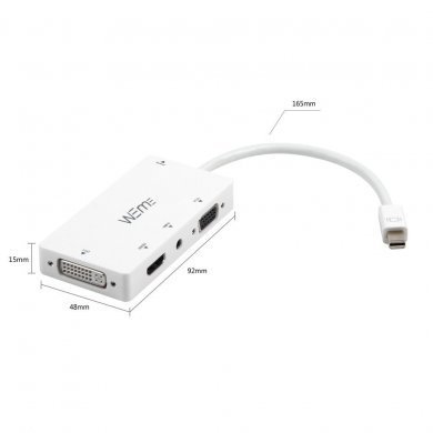 WM-6354WH WEme 4 em 1 Mini DisplayPort p/  HDMI/DVI/VGA