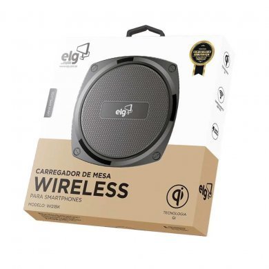 WQ1BK ELG carregador wireless de mesa com tecnologia QI