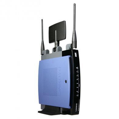 WRT300N-LA Roteador Wireless Linksys WRT300N com MIMO - 1x WAN + 4x LAN 10/1
