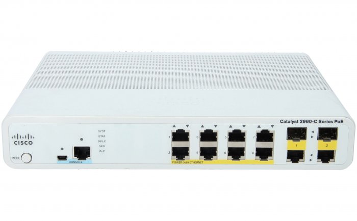 WS-C2960C-8TC-L Switch Cisco 2960 10/100Mbps PoE Layer 2