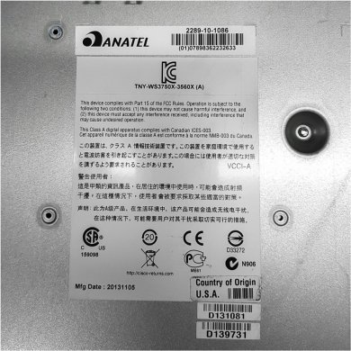 WS-C3750X-48PF-S Cisco Switch gerenciável 48x RJ45 Giga PoE+ V05