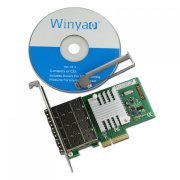 Placa de Rede Fibra Optica Quad Port 4x SFP LC connec