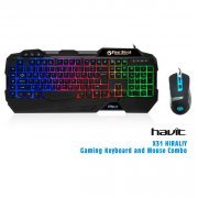 Havit Hiraliy X-31 Kit Teclado e Mouse Gamer Iluminado com fio 1.5m USB