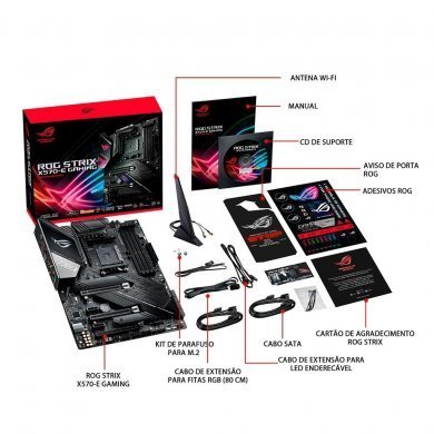X570-ROGSTRIXEGAMING Asus ROG Placa Mãe Strix X570 E-Gaming AM4