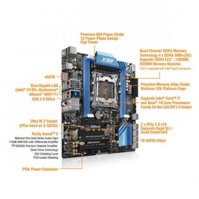 X99M.Extreme4 Placa Mãe ASRock LGA 2011-v3 X99M