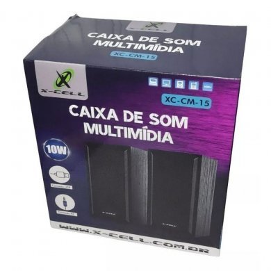 XC-CM-15 X-Cell Caixa de Som Multimídia 10W RMS P2 3.5mm