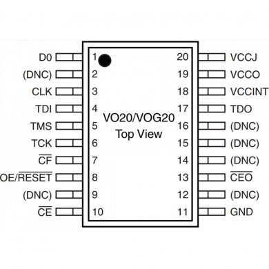 CI XCF01SVG memória PROMS VOG20 SMD