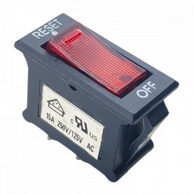 XH-A-5-KIT50X Interruptor Resetavel 3T 15A Neon (Kit com 50X)