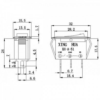 Interruptor Resetavel 3T 15A Neon (Kit com 50X)