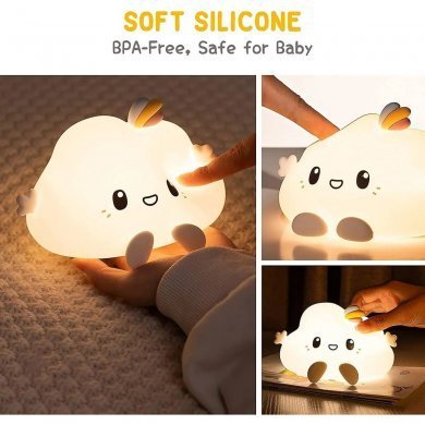 XR-2370 Luminaria silicone nuvem RGB recarregável