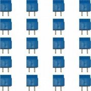 Borne KRE 2 vias plástico azul 10mm (Kit 20x und) Kit com 20 unidades
