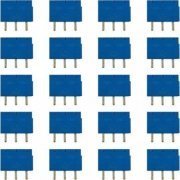 Borne KRE 3 vias plástico azul 10mm (Kit 20x und) Kit com 20 ...