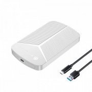 Yottamaster Case Externo HD 2.5 SATA 3 USB 3.0 6Gbps Branco