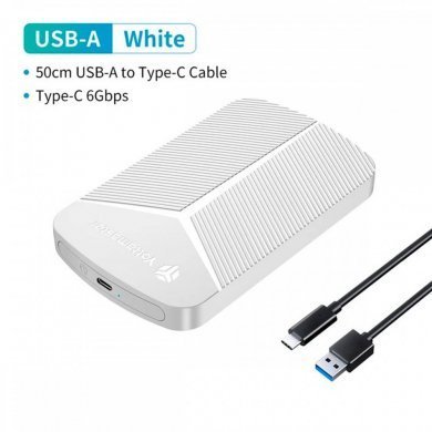 YMPW25-C3-WH Yottamaster Case Externo HD 2.5 SATA 3 USB 3.0