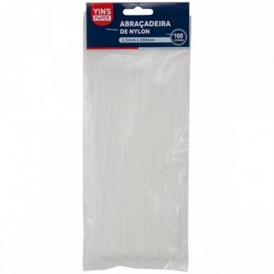 YP7363 Abraçadeira Nylon 2.5x100mm branca (100 unidades)