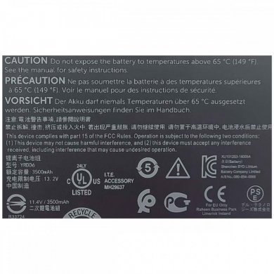 YRDD6 Bateria Genuina DELL Inspiron 42Wh 11.4V 3500mAh