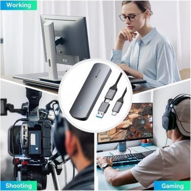 Yottamaster Case M.2 NVMe e SATA para USB Tipo-C