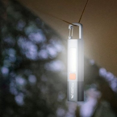 Lanterna LED recarregável USB-C com gancho