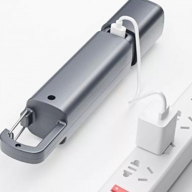 Lanterna LED recarregável USB-C com gancho