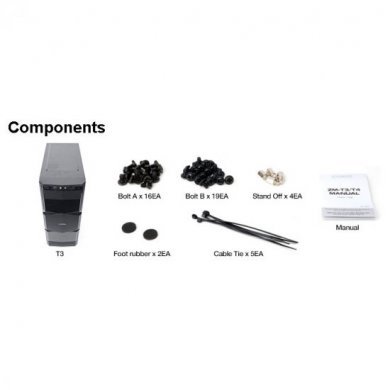 ZM-T3 Gabinete Zalman ZM-T3 Torre ATX Preto