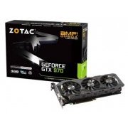 Placa de video Geforce Zotac GTX 970 Omega Core Edition 4GB DDR5 256 Bits 7010Mhz 1664 CUda Cores DVI/HDMI/DP