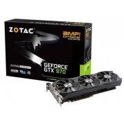 Placa de video Geforce Zotac GTX 970 AMP Extreme Core Edition 4GB DDR5 256 Bits 7200Mhz 1664 CUda Cores DVI/HD