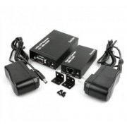 Kit Extensor VGA e Audio por LAN CAT5e/6 Extende até 300 Metros utilizando Cabo de Rede CAT5e ou CAT6, Design 
